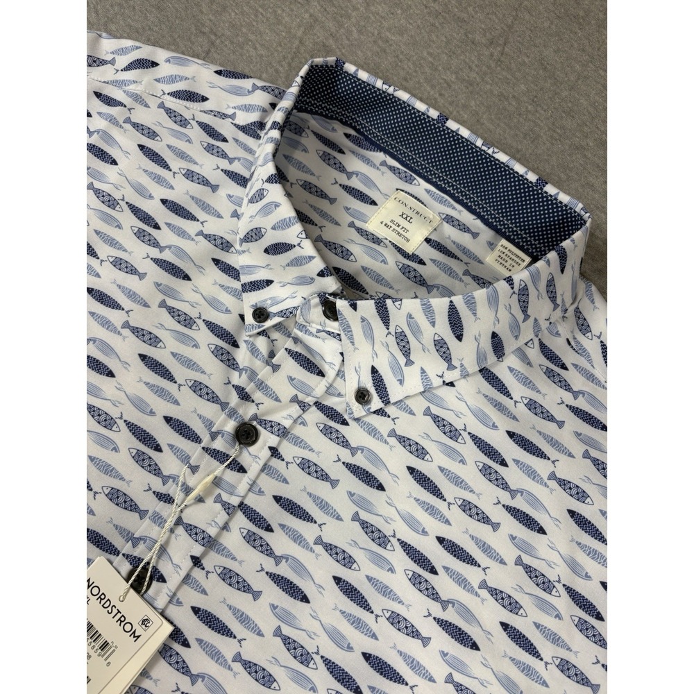 NWT CON.STRUCT 4-Way Stretch SLIM Fit Dry-Wick Short Sleeve Men's XXL